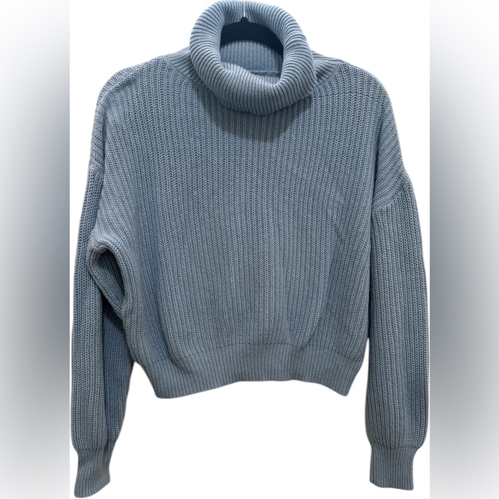 Cozy Blue Turtleneck Sweater